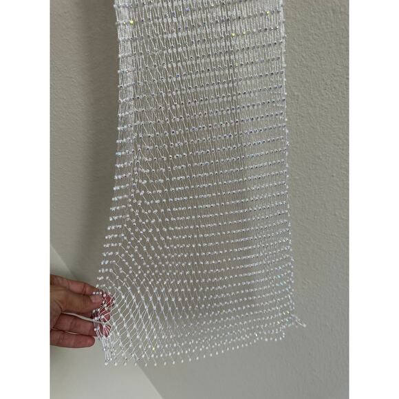Donnée par Dieu 'SCANDELOUS' Rhinestone White Pants -Small, mesh, fishnet - Picture 5 of 16